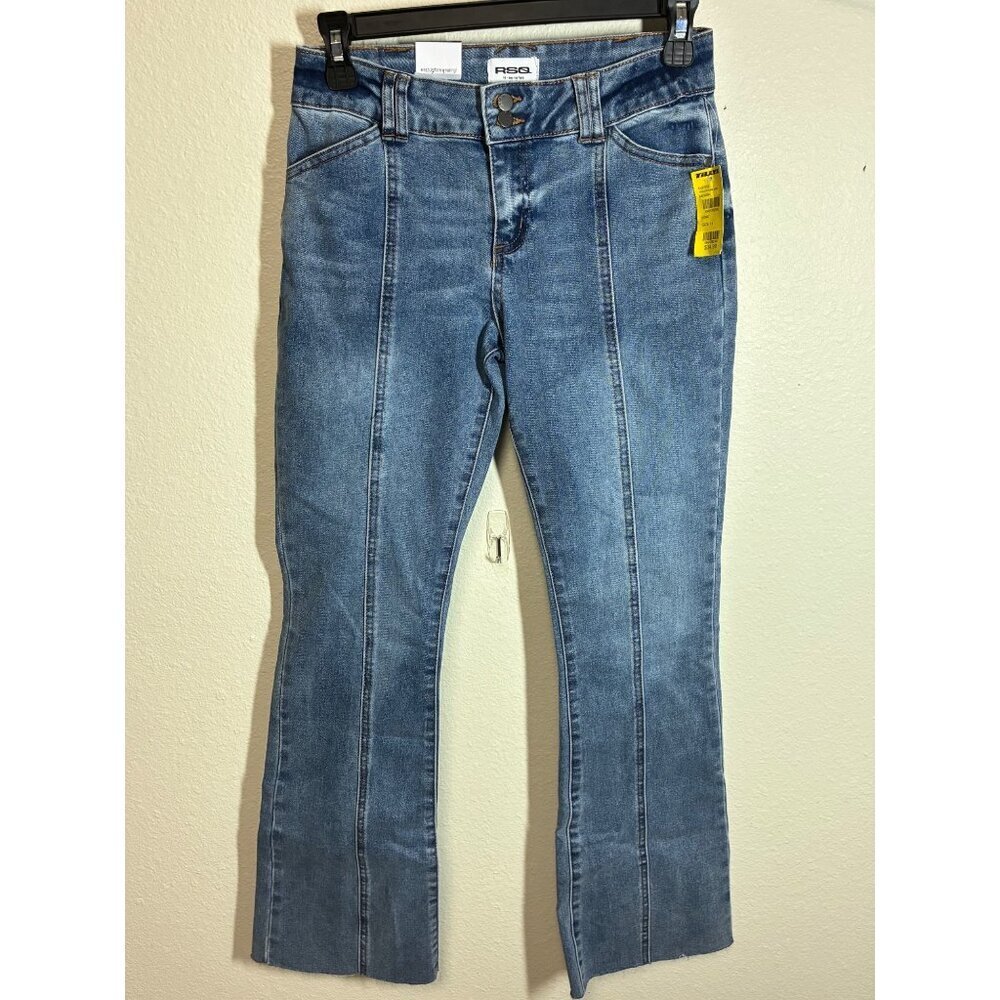 NWT RSQ Denim Blue Jeans Low Rise Flare Y2K Girls Size 14